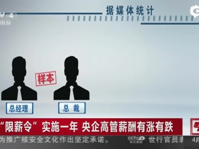 《中国新闻》“限薪令”实施一年  央企高管薪酬有涨有跌