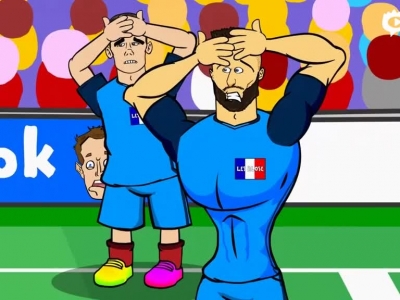 动画恶搞欧洲杯揭幕战
