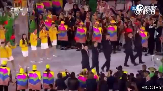 现场：里约奥运中国队入场 人数创境外奥运之最