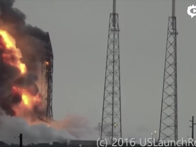 近距离看SpaceX火箭爆炸全程