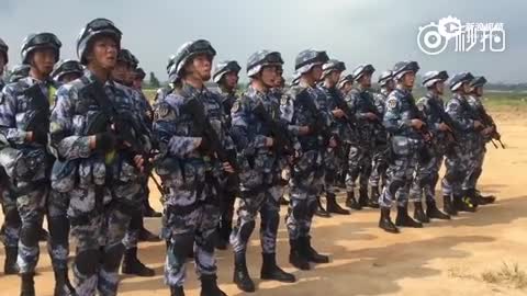 中俄联合军演：中国海军陆战队唱响《喀秋莎》