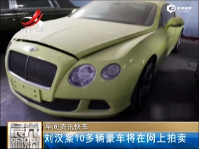 刘汉案10多辆豪车将在网上拍卖