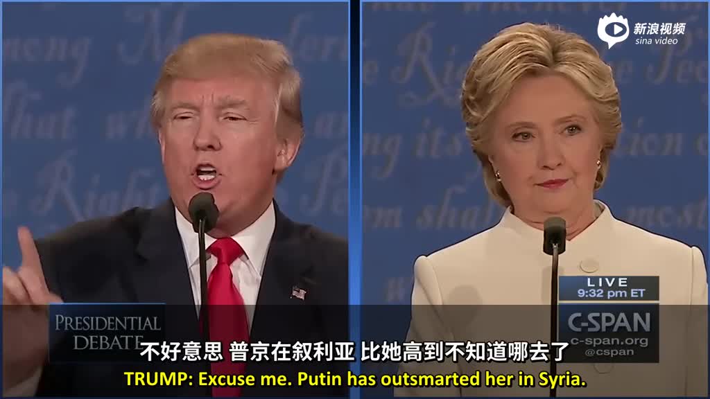 【双语全程】美国大选第三次辩论希拉里对决特朗普