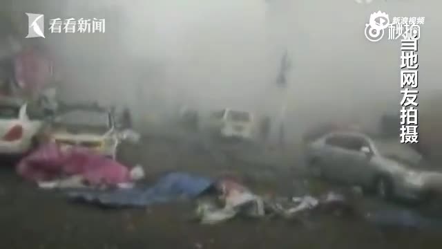 陕西新民镇爆炸现场:楼房严重爆炸坍塌 多人受伤