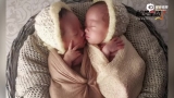视频：杨威双胞胎女儿拍婴儿照 紧挨一起似小天使