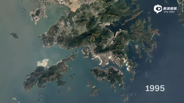 昔日荒地变宝地卫星图展现香港32年变迁