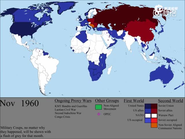 动态地图看冷战期间各方阵营的实时变化
