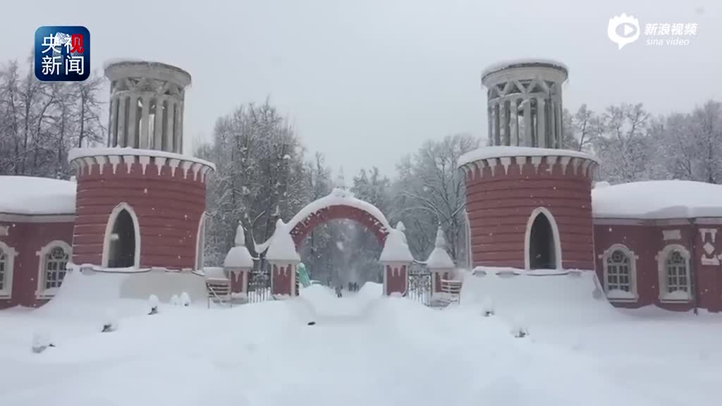 俄罗斯莫斯科降下“世纪大雪”：2000多棵树被压
