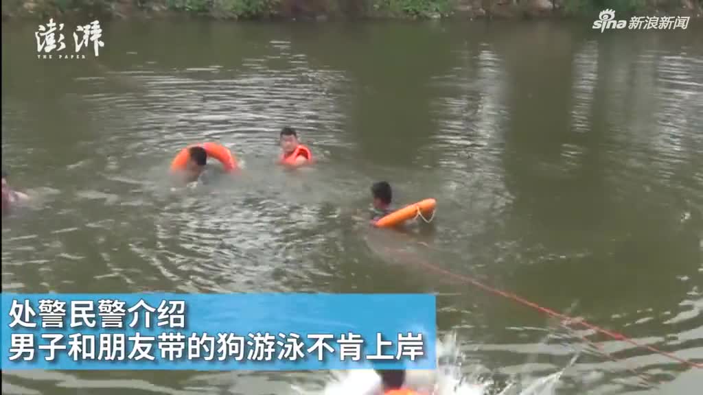 视频：狗游泳不肯上岸 男子乘船拽狗掉河溺亡
