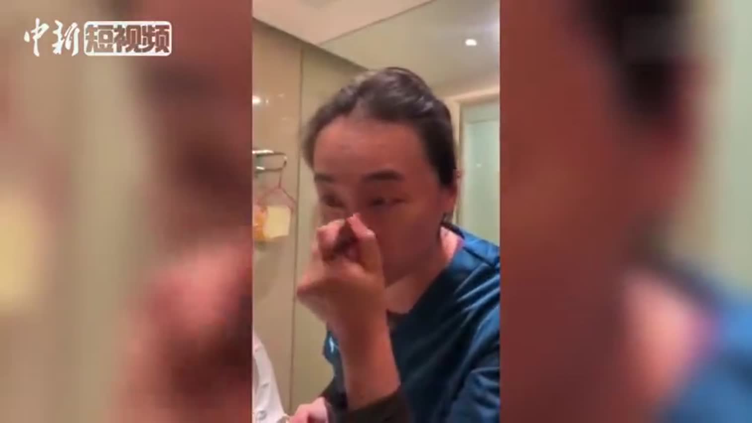 视频-援汉护士与妈妈视频 特意化妆遮鼻梁伤口