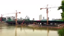 航拍高清大图!宜春秀江大桥建设最新进展来了