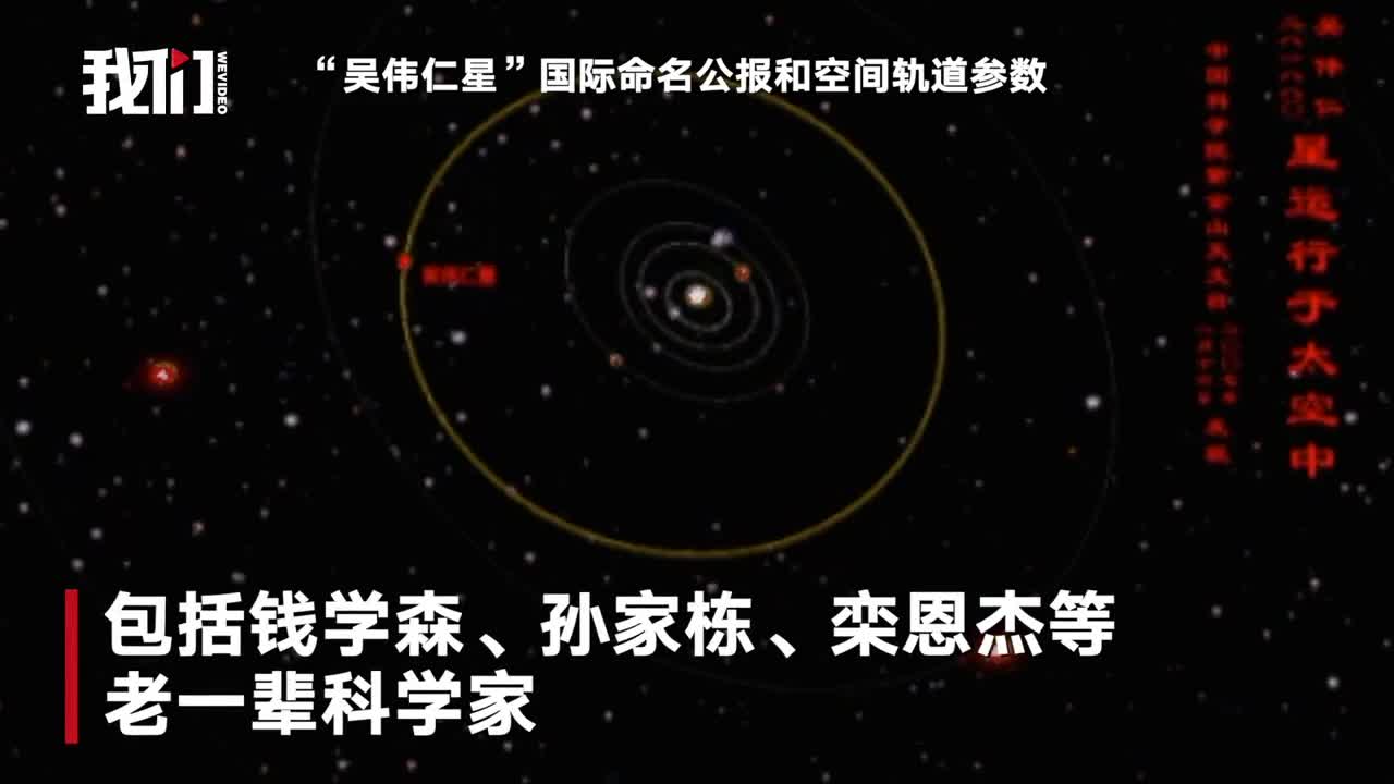 以中国航天科学家命名浩瀚太空新添吴伟仁星