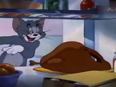 猫和老鼠:汤姆主动把自己的鸡肉分给杰瑞吃