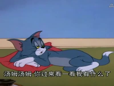 猫和老鼠:女主人有了机器猫,汤姆被扫地出门了,背着他的小包袱