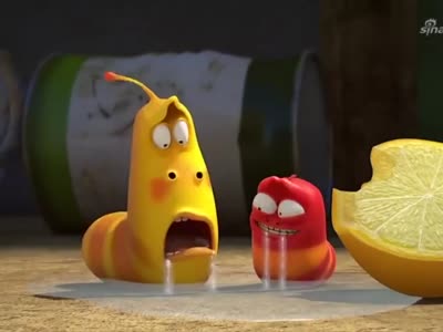 爆笑虫子:小虫贪吃柠檬把自己酸哭了!真是太搞笑了