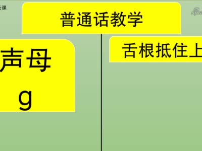 普通话教学声母g的发音教学视频