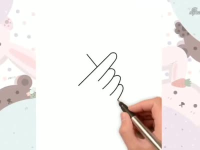 一看就会的简笔画:比心的小手动起来|简笔画_新浪新闻