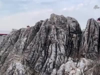 太行奇石意境纹理山峰纹路清晰皮色苍老宛如当地青虚山的缩影