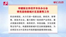 郑建新主持召开市长办公会研究高铁新城片区发展等工作