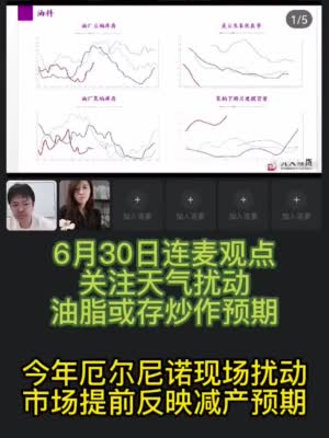 期货大咖聊大宗|光大期货史玥明：关注天气扰动 油脂或存炒作预期