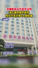 涉嫌贩卖出生医学证明，湖北襄阳健桥医院院长叶某芝等6人被批捕