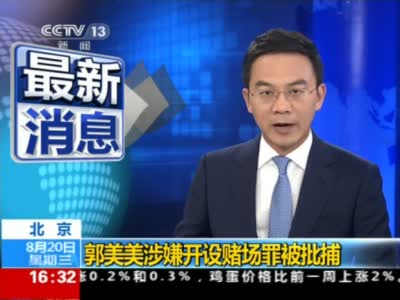 郭美美涉嫌开设赌场罪被批捕