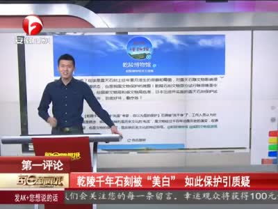 乾陵千年石刻被美白 如此保护引质疑