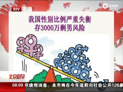 我国性别比例严重失衡存3000万剩男风险