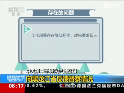 中央第二环境保护督察组向黑龙江省反馈督察情况