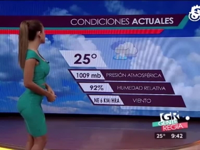 视频：爱上天气预报！墨西哥女主播臀部超翘