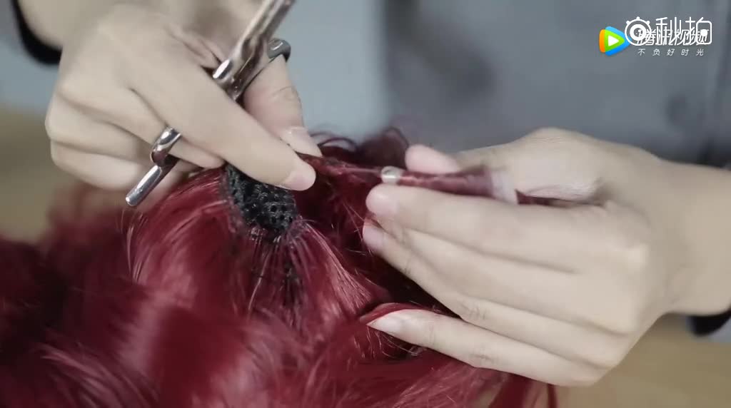 手织假发的制作过程图片