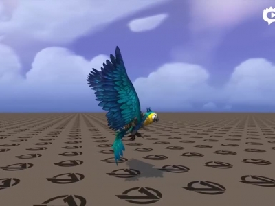 争霸艾泽拉斯：巨型鹦鹉坐骑游戏内预览