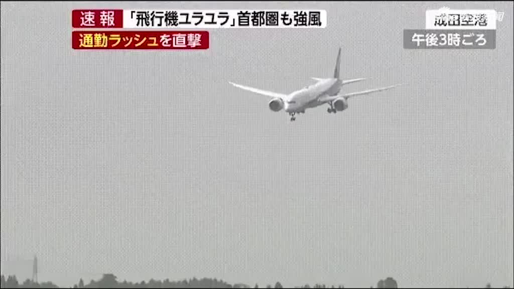 视频：惊险！台风中降落的飞机 忽然俯冲而下