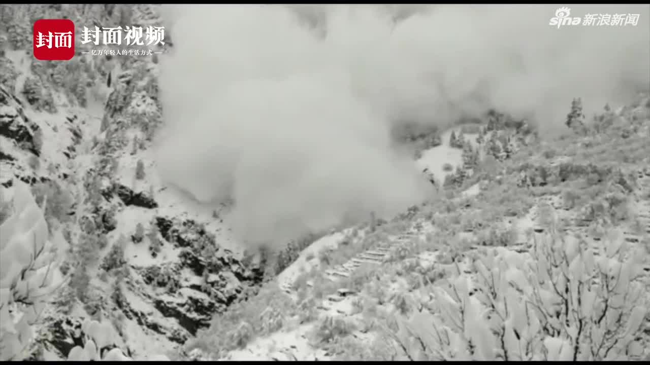 视频-喜马拉雅山突发雪崩 万吨大雪瞬间崩塌场面惊