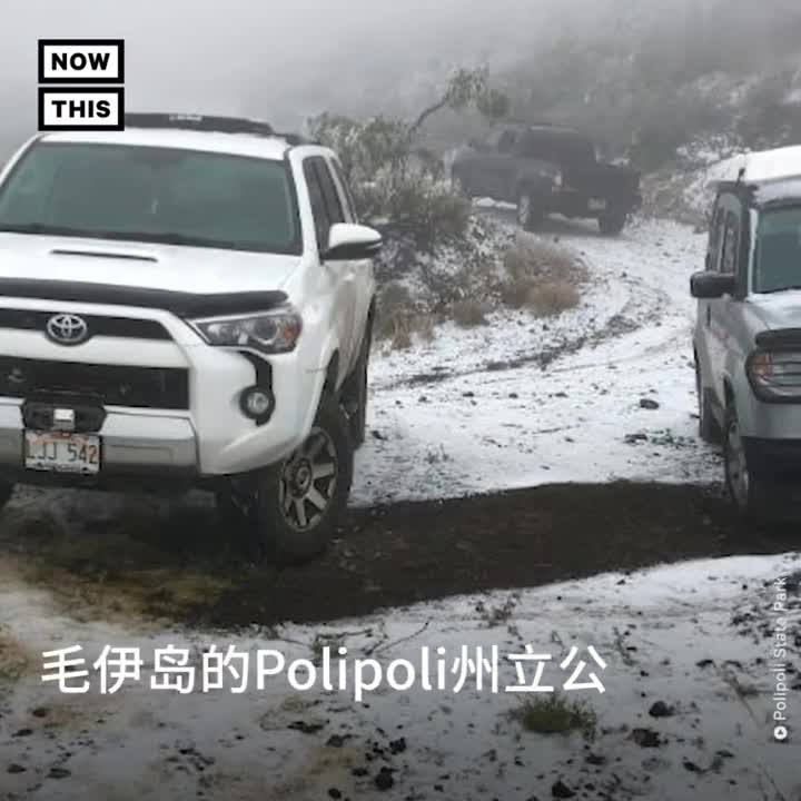 视频-罕见冬季风暴来临 夏威夷下雪了