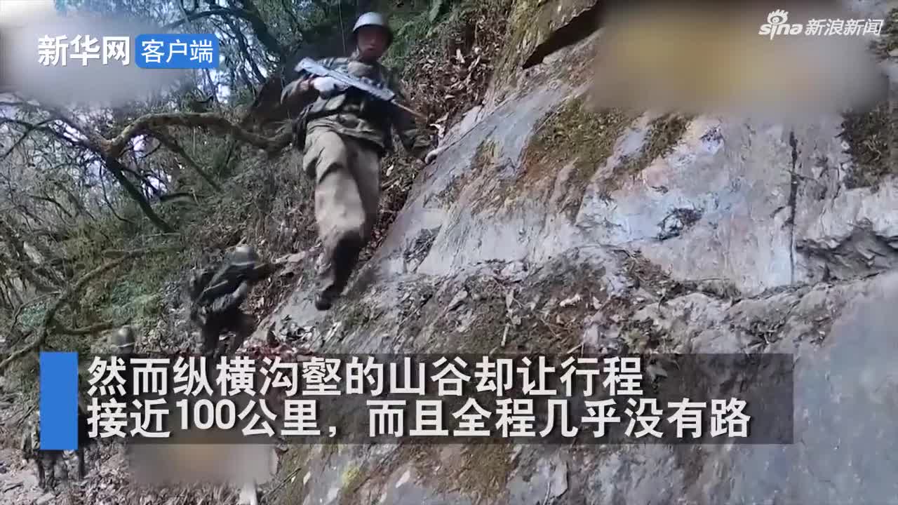 视频-解放军驻藏官兵巡逻边境：在终点用红漆写上