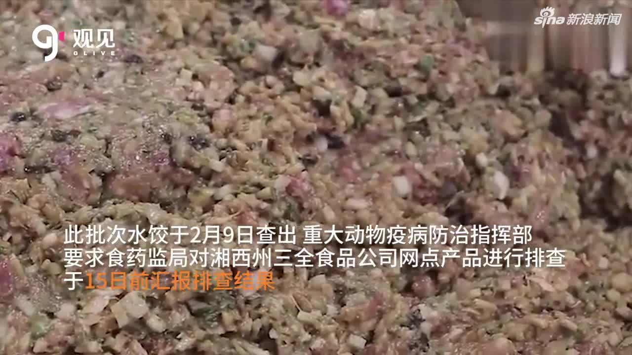 视频-三全灌汤水饺样品检出非洲猪瘟病毒 食药监正