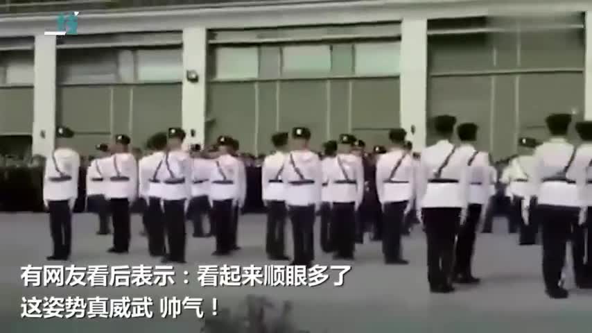 视频|香港入境队表演解放军队列：整齐划一踢正步 