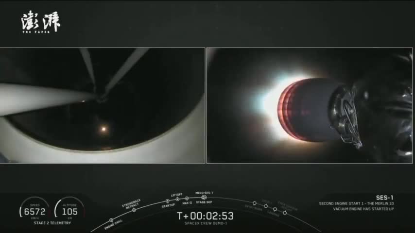 视频：历史首次，Space X载人龙飞船成功首飞