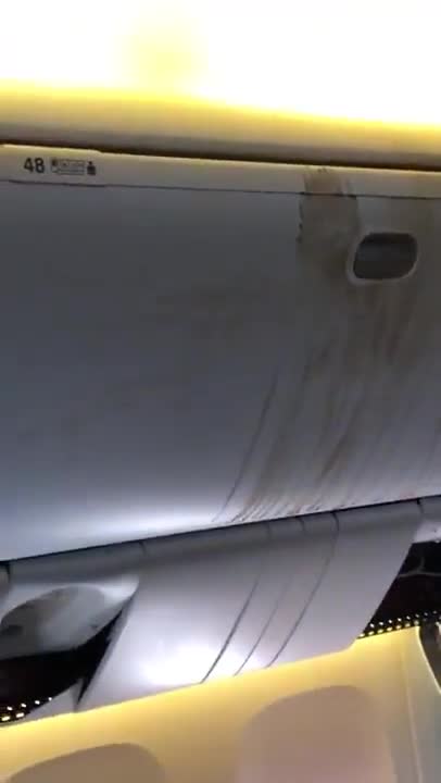 视频-航班突遇气流颠簸 女子被砸向行李架满脸飙血