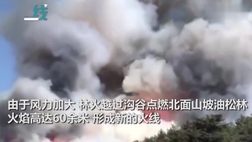 视频|山西沁源火场突发飞火：火焰高达60余米 形
