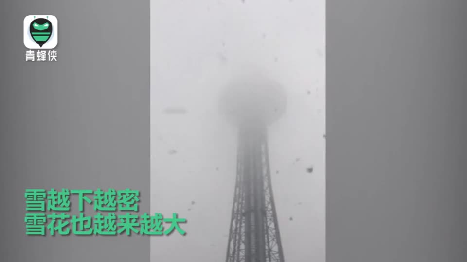 视频：哈尔滨四月降下鹅毛大雪 市民纷纷撑伞出行