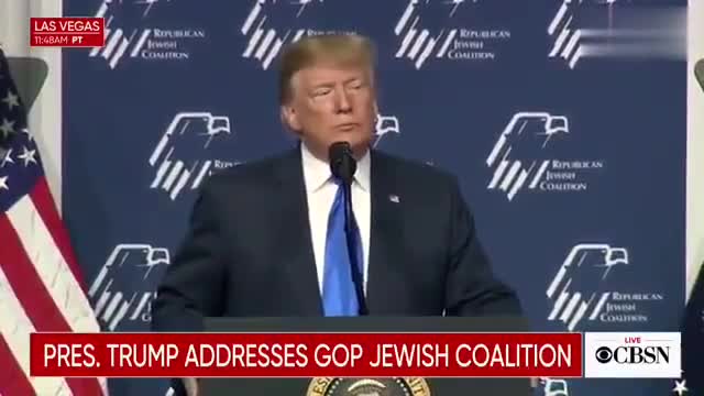 视频-特朗普在共和党犹太联盟演讲 被抗议者口号打