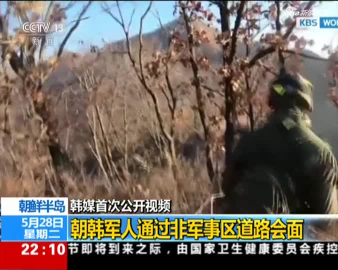 视频-韩媒首次公开视频：朝韩军人通过非军事区道路