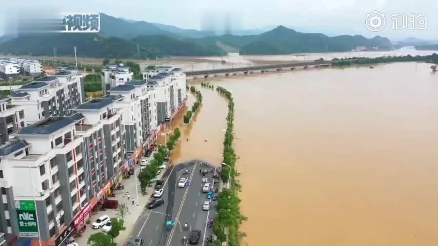 视频-江西强降雨致181.9万人受灾 航拍直击洪