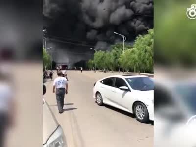 周口郸城一食品厂厂房突然着火，现场浓烟滚滚，幸无人员伤亡 视频新闻