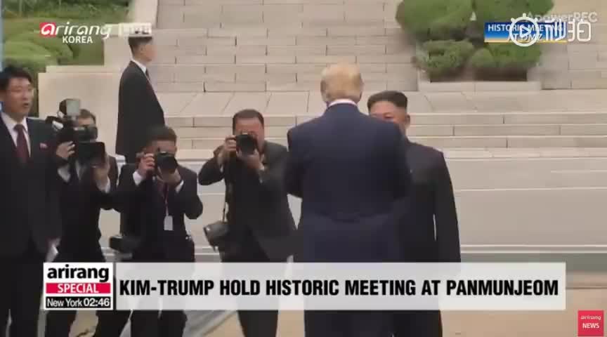 视频|首次踏入朝鲜领土！特朗普携手金正恩跨越军事