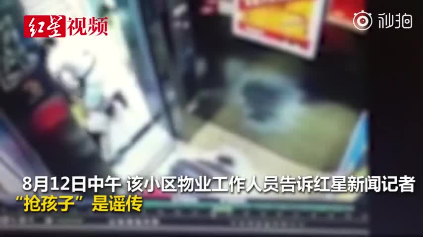 视频-武汉一小区电梯内孩子被抢 警方：家庭内部矛