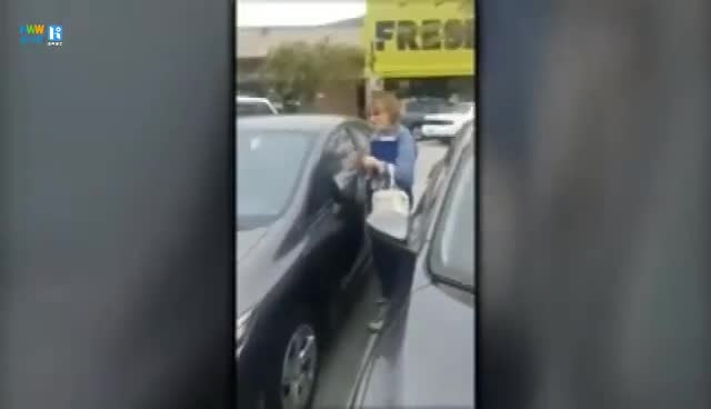 视频：白人女子擦撞华裔女子车辆 大骂“滚回中国”