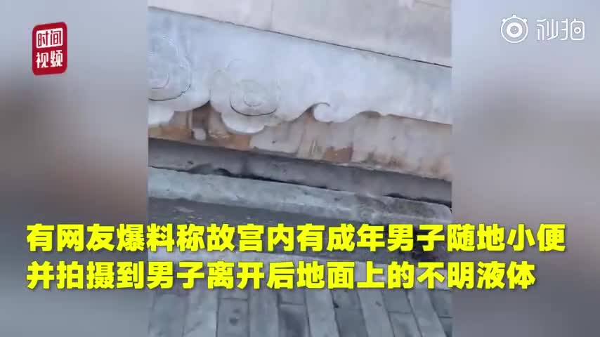 视频|网曝一成年男子故宫内随地小便 保卫处：核实